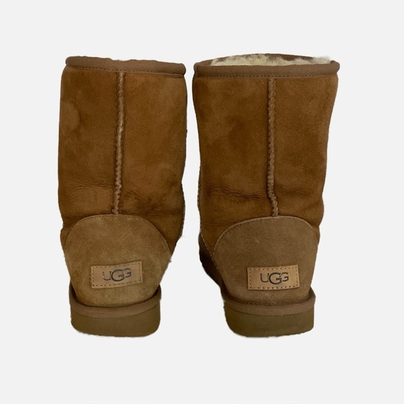 Ugg Women’s Classic Short II Boot Chestnut Size 8 Sheepskin Lining - Picture 4 of 14